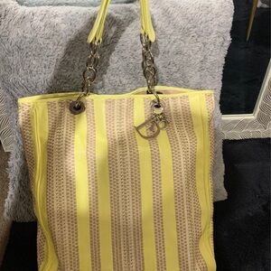 Dior woven leather tote vintage bag